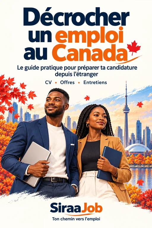 Couverture : Décrocher un emploi au Canada, le guide pratique SiraaJob